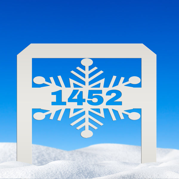 Snowflake Address Yard Stake Sign