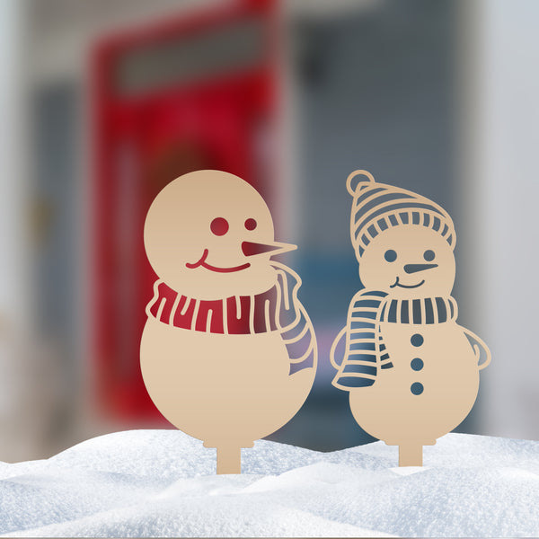 Assorted Winter Snowman Christmas/Holiday Yard Stakes