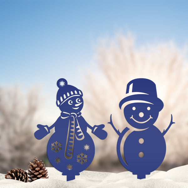 Assorted Winter Snowman Christmas/Holiday Yard Stakes