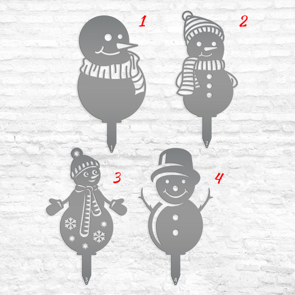 Assorted Winter Snowman Christmas/Holiday Yard Stakes