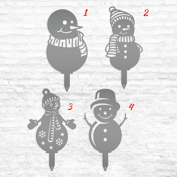 Assorted Winter Snowman Christmas/Holiday Yard Stakes