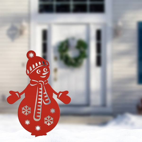 Assorted Winter Snowman Christmas/Holiday Yard Stakes