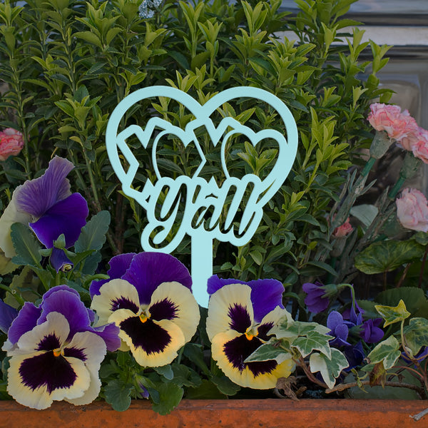 Outdoor Love Heart Metal Yard Stake - Valentine Decor-Valentines Day Yard Decor -Outdoor Flowerbed Ornaments