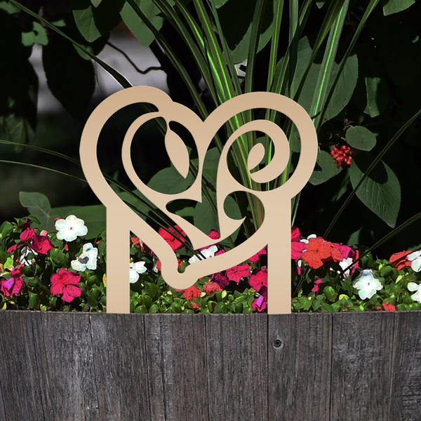 Outdoor Love Heart Metal Yard Stake - Valentine's Day Decor- Valentine's Garden Art