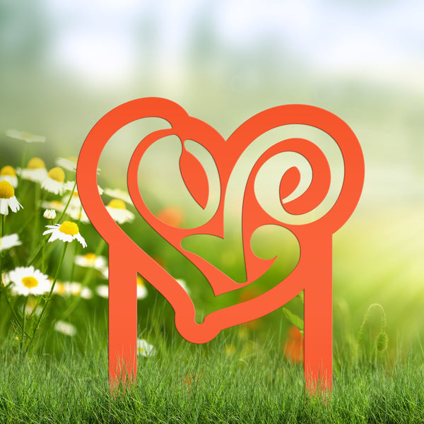 Outdoor Love Heart Metal Yard Stake - Valentine's Day Decor- Valentine's Garden Art