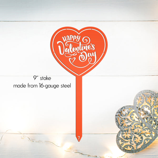 Outdoor Metal Valentine's Yard Stake - Outdoor Valentine Decor- Valentine Lawn Ornament