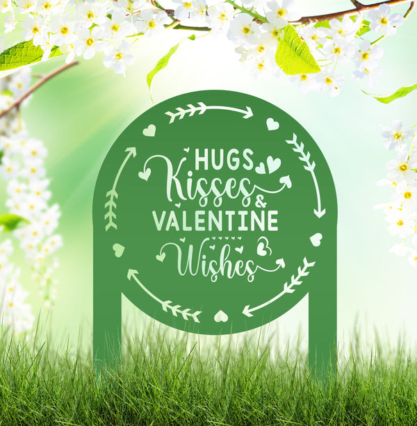 Outdoor Metal Valentine Yardstake - Outdoor Metal Valentine Decor-Valentine Yard Signs