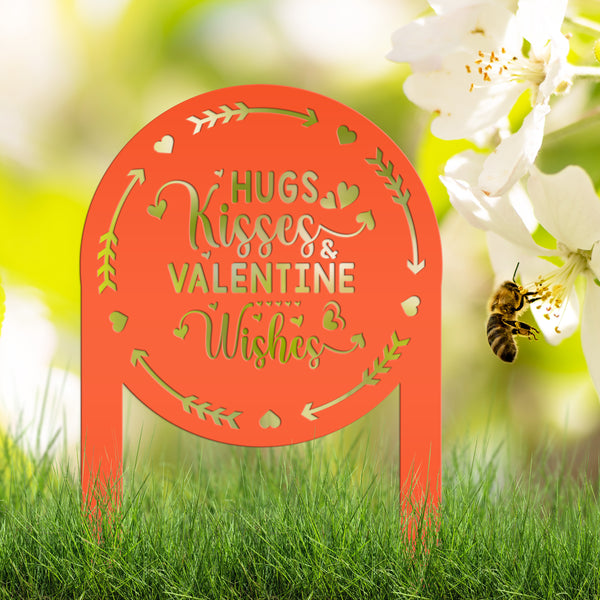 Outdoor Metal Valentine Yardstake - Outdoor Metal Valentine Decor-Valentine Yard Signs