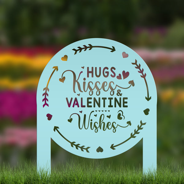 Outdoor Metal Valentine Yardstake - Outdoor Metal Valentine Decor-Valentine Yard Signs