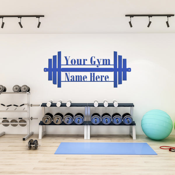 Gym Name Dumbbell Sign-Custom Home Gym Sign-Weight Room Wall Decor-Wall Art