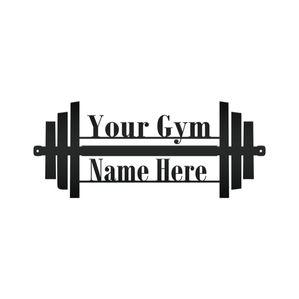 Gym Name Dumbbell Sign-Custom Home Gym Sign-Weight Room Wall Decor-Wall Art