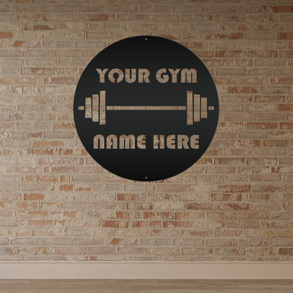 Personalized Gym Name Metal Sign-Home Gym Metal Sign-Fitness Center Wall Decor-Fitness Room Wall Art