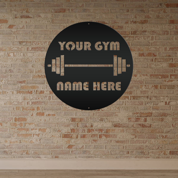 Personalized Gym Name Metal Sign-Home Gym Metal Sign-Fitness Center Wall Decor-Fitness Room Wall Art