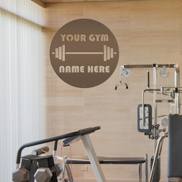 Personalized Gym Name Metal Sign-Home Gym Metal Sign-Fitness Center Wall Decor-Fitness Room Wall Art