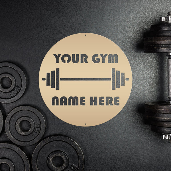 Personalized Gym Name Metal Sign-Home Gym Metal Sign-Fitness Center Wall Decor-Fitness Room Wall Art