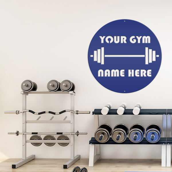 Personalized Gym Name Metal Sign-Home Gym Metal Sign-Fitness Center Wall Decor-Fitness Room Wall Art