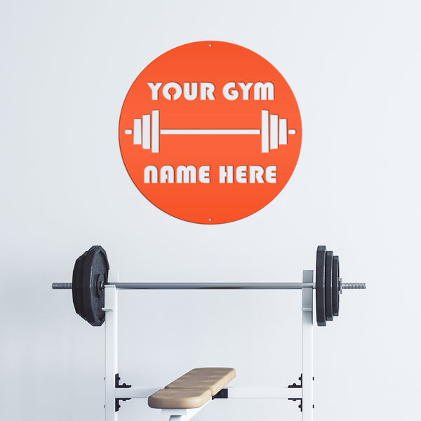 Personalized Gym Name Metal Sign-Home Gym Metal Sign-Fitness Center Wall Decor-Fitness Room Wall Art