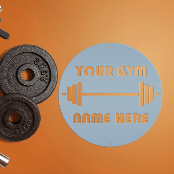 Personalized Gym Name Metal Sign-Home Gym Metal Sign-Fitness Center Wall Decor-Fitness Room Wall Art