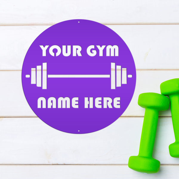 Personalized Gym Name Metal Sign-Home Gym Metal Sign-Fitness Center Wall Decor-Fitness Room Wall Art