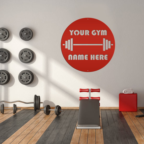 Personalized Gym Name Metal Sign-Home Gym Metal Sign-Fitness Center Wall Decor-Fitness Room Wall Art