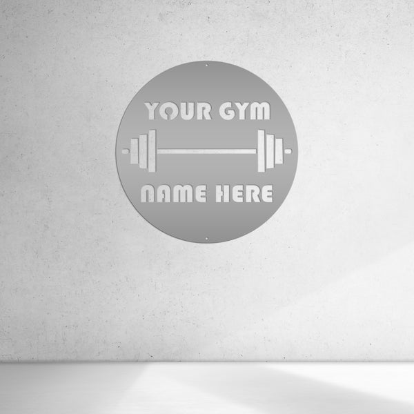 Personalized Gym Name Metal Sign-Home Gym Metal Sign-Fitness Center Wall Decor-Fitness Room Wall Art