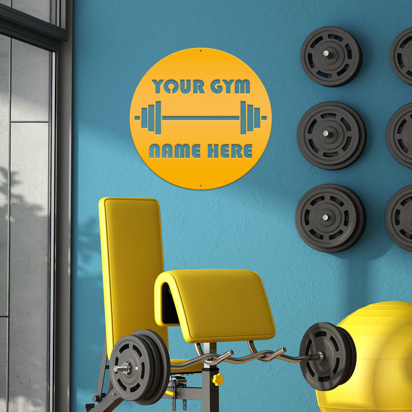 Personalized Gym Name Metal Sign-Home Gym Metal Sign-Fitness Center Wall Decor-Fitness Room Wall Art