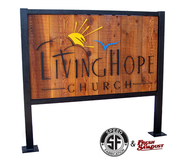 Outdoor Business Entrance Sign - Speed Fabrication