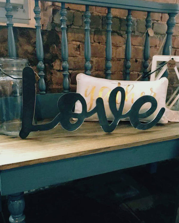 Inspirational Words Metal Sign, Bare Metal, DIY, Believe Blessed, Grace, Faith, Breathe, Hope, Family, Custom Words, Cursive Writing - Speed Fabrication