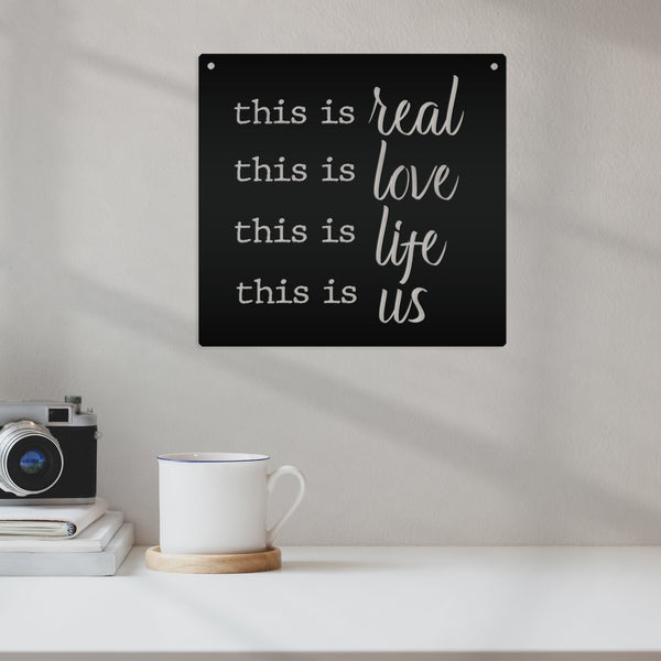 This Is Real This Is Love This Is Life This is Us Home Decor Metal Sign