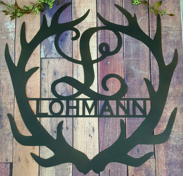 Deer Antler Personalized Monogram - Speed Fabrication