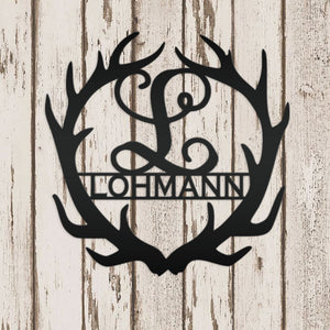 Deer Antler Personalized Monogram - Speed Fabrication