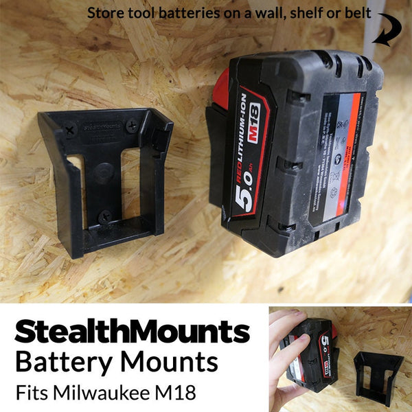 Milwaukee Battery Mount 18v 6 pack