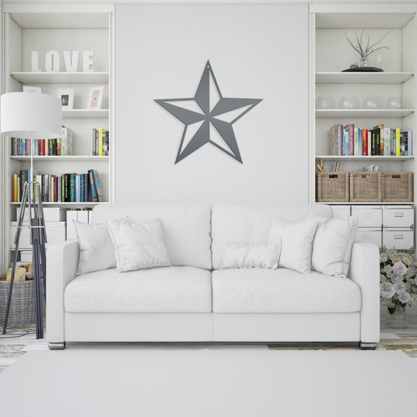Nautical Star Metal Wall Art Sign