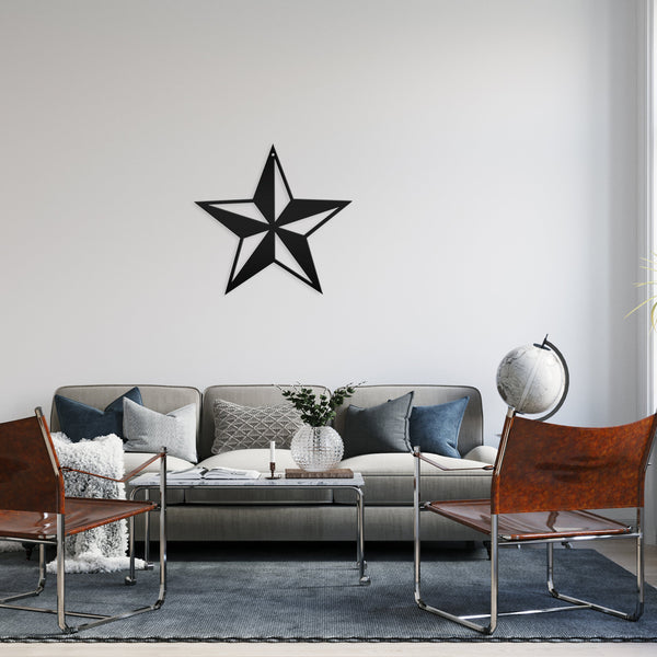 Nautical Star Metal Wall Art Sign