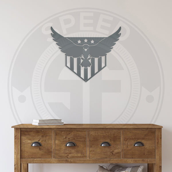 American Eagle Metal Sign-Eagle Sign -American Flag Design