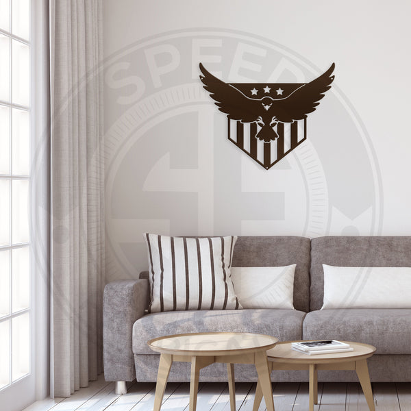 American Eagle Metal Sign-Eagle Sign -American Flag Design