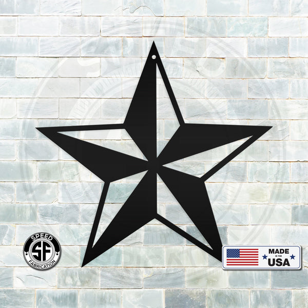 Nautical Star Metal Wall Art Sign