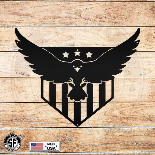 American Eagle Metal Sign-Eagle Sign -American Flag Design