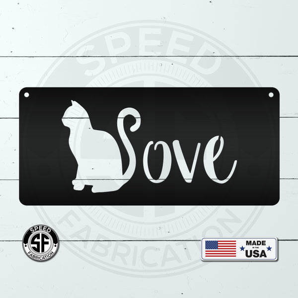 Cat Love Metal Sign