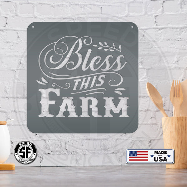 Bless This Farm Metal Sign-Home Decor Sign