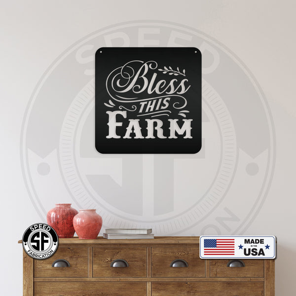 Bless This Farm Metal Sign-Home Decor Sign