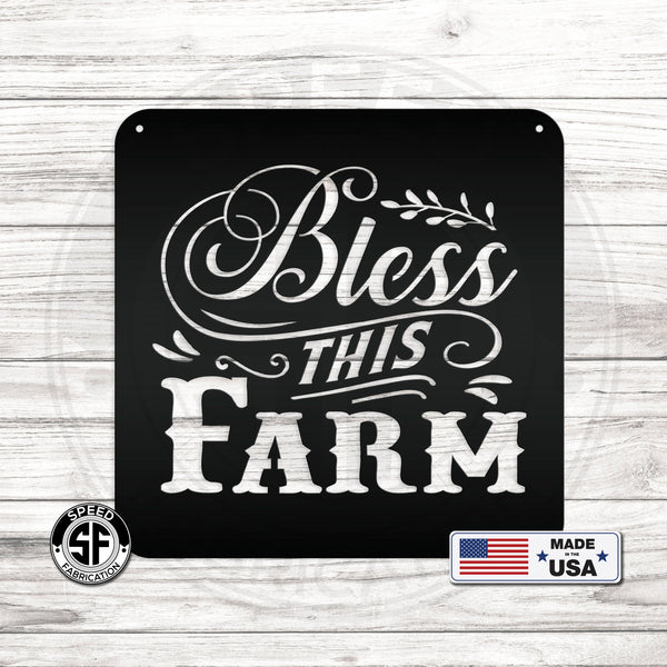 Bless This Farm Metal Sign-Home Decor Sign