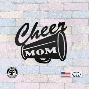 Cheer Mom Metal Sign