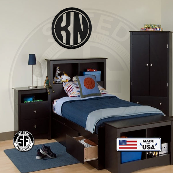 Round Initial Monogram Sign