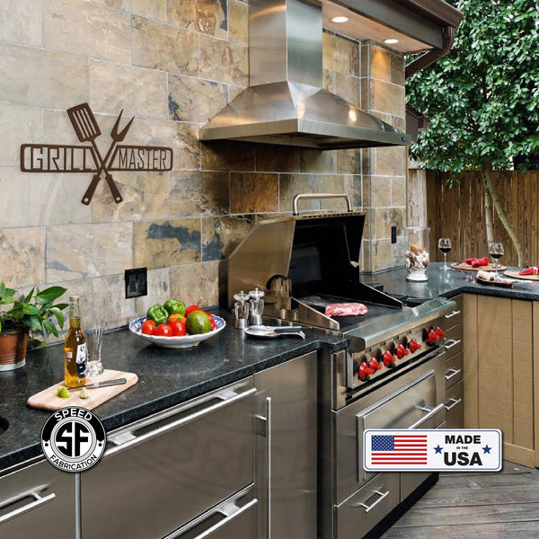 Grill Master Metal Sign Father's Day Gift-Gift for Him-BBQ Sign