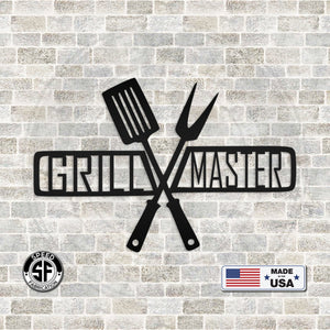 Grill Master Metal Sign Father's Day Gift-Gift for Him-BBQ Sign
