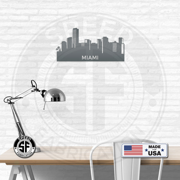 Miami Skyline Metal Sign