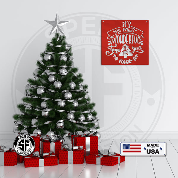 It's The Most Wonderful Time Of The Year Christmas Metal Sign