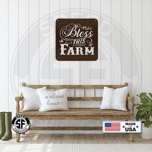 Bless This Farm Metal Sign-Home Decor Sign