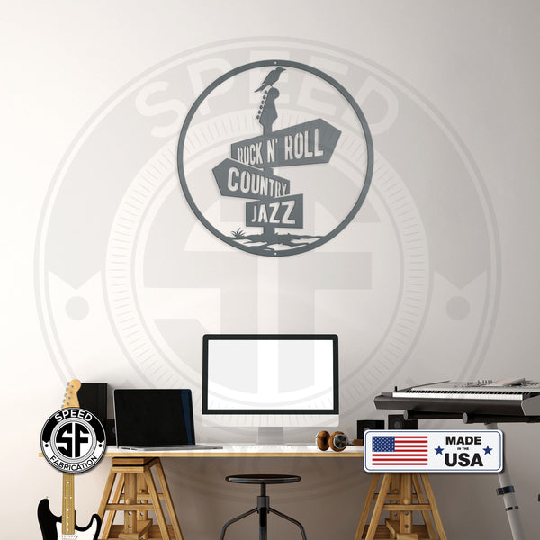 Music Genre Road Sign Board Metal Sign